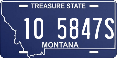 MT license plate 105847S