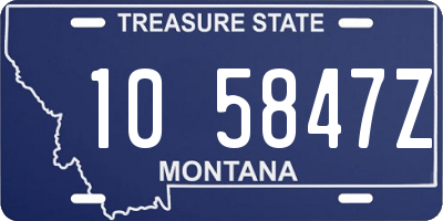 MT license plate 105847Z