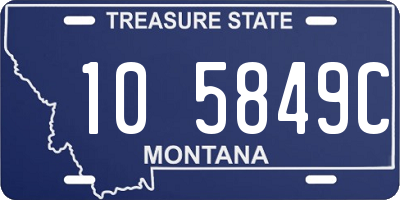 MT license plate 105849C