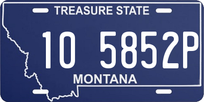 MT license plate 105852P