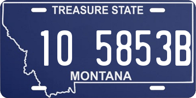 MT license plate 105853B