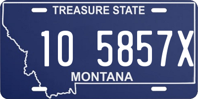 MT license plate 105857X