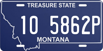 MT license plate 105862P