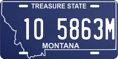 MT license plate 105863M