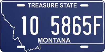 MT license plate 105865F