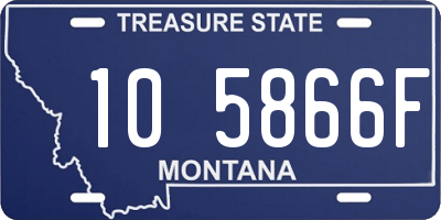 MT license plate 105866F