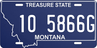 MT license plate 105866G