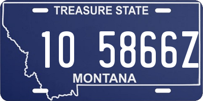 MT license plate 105866Z