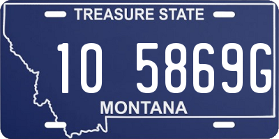 MT license plate 105869G