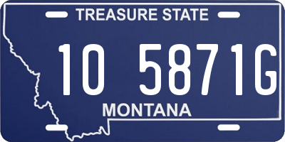 MT license plate 105871G