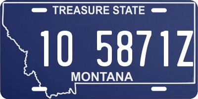 MT license plate 105871Z