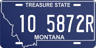 MT license plate 105872R