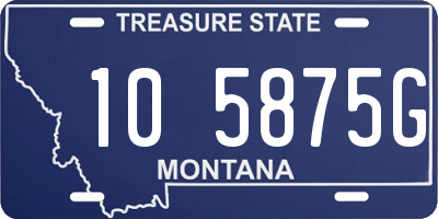 MT license plate 105875G