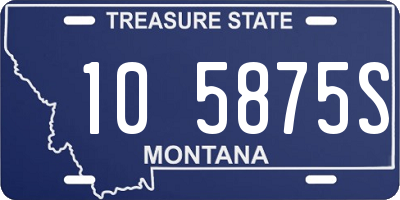 MT license plate 105875S