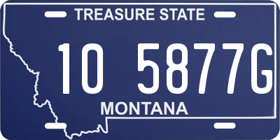 MT license plate 105877G