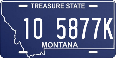 MT license plate 105877K