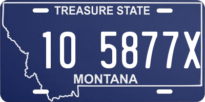 MT license plate 105877X