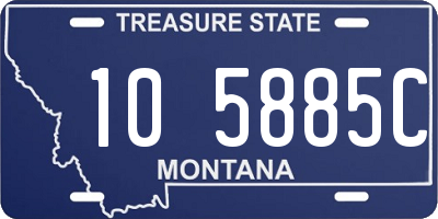 MT license plate 105885C