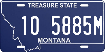 MT license plate 105885M