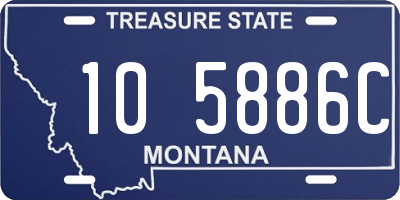 MT license plate 105886C