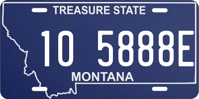 MT license plate 105888E