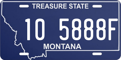 MT license plate 105888F