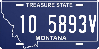 MT license plate 105893V