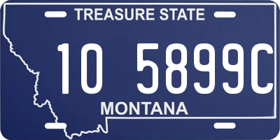 MT license plate 105899C