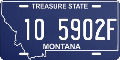 MT license plate 105902F