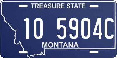 MT license plate 105904C