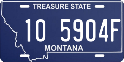 MT license plate 105904F