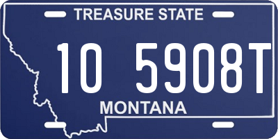 MT license plate 105908T