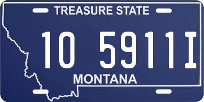 MT license plate 105911I