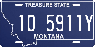 MT license plate 105911Y