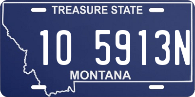 MT license plate 105913N