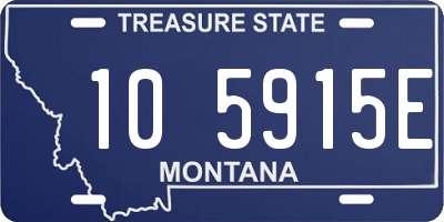 MT license plate 105915E