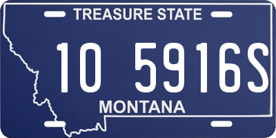 MT license plate 105916S