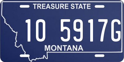 MT license plate 105917G