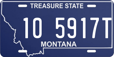 MT license plate 105917T