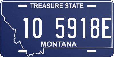 MT license plate 105918E