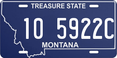 MT license plate 105922C