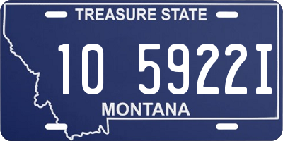 MT license plate 105922I