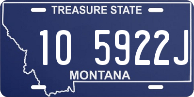 MT license plate 105922J