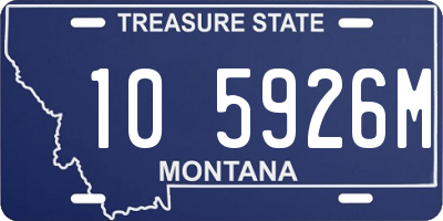 MT license plate 105926M