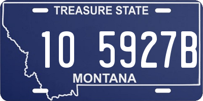 MT license plate 105927B