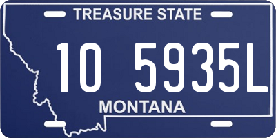 MT license plate 105935L