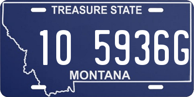 MT license plate 105936G