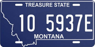 MT license plate 105937E