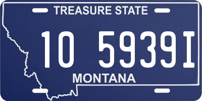 MT license plate 105939I