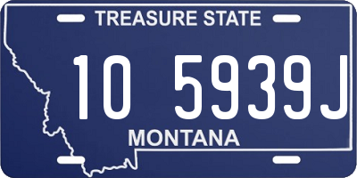 MT license plate 105939J